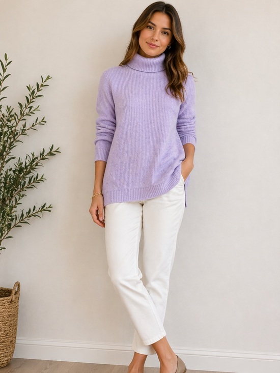 Old Navy Dresses & Skirts - Old Navy Tunic Sweater Womens Extra Large‎ Lavender SoSoft Turtleneck Pullover